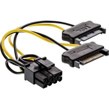 InLine Adattatore 2x SATA 9 Pin  PCIe 6+2 Pin